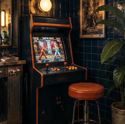 Concept visual: The arcade at AFTERHOURS